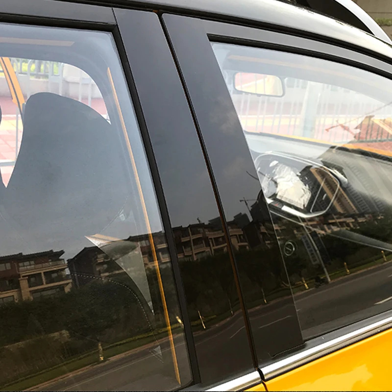 8 шт., автомобильный Стайлинг для Kia Stonic,-Н. В., накладка на окно автомобиля, наклейка на среднюю колонну, s, ПВХ, внешние аксессуары
