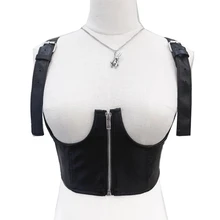 

Women Fashion Gothic Punk Style Suspender Strappy waistband Elastic Stretch abdomen belt Corset Belly Tummy Slimming Body Shaper