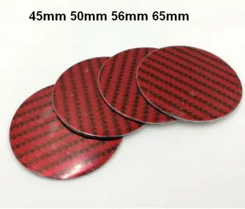 

20pcs/lot Center sticker 45mm 50mm 56MM 65mm Rim Wheel Hub Caps sticker No Logo Emblem Universal red carbon