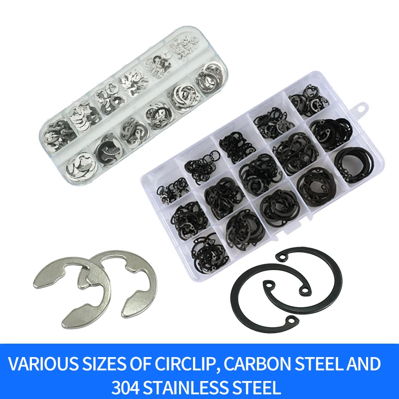 

luchang C-type Elastic Seals Snap Retaining Washers Circlip Ring Kit Circlip Snap Retaining Washer