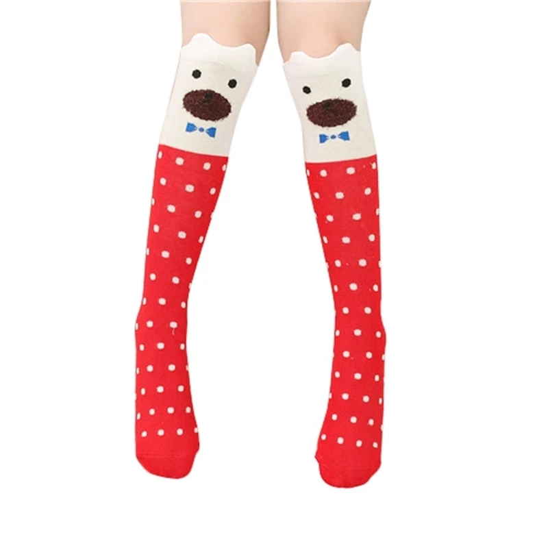 children socks 4 Мультяшные детские носки Длинные носки из хлопка для девочек гетры до колена длинные детские гольфы принцессы детские танцевальные носки - Цвет: children socks 4
