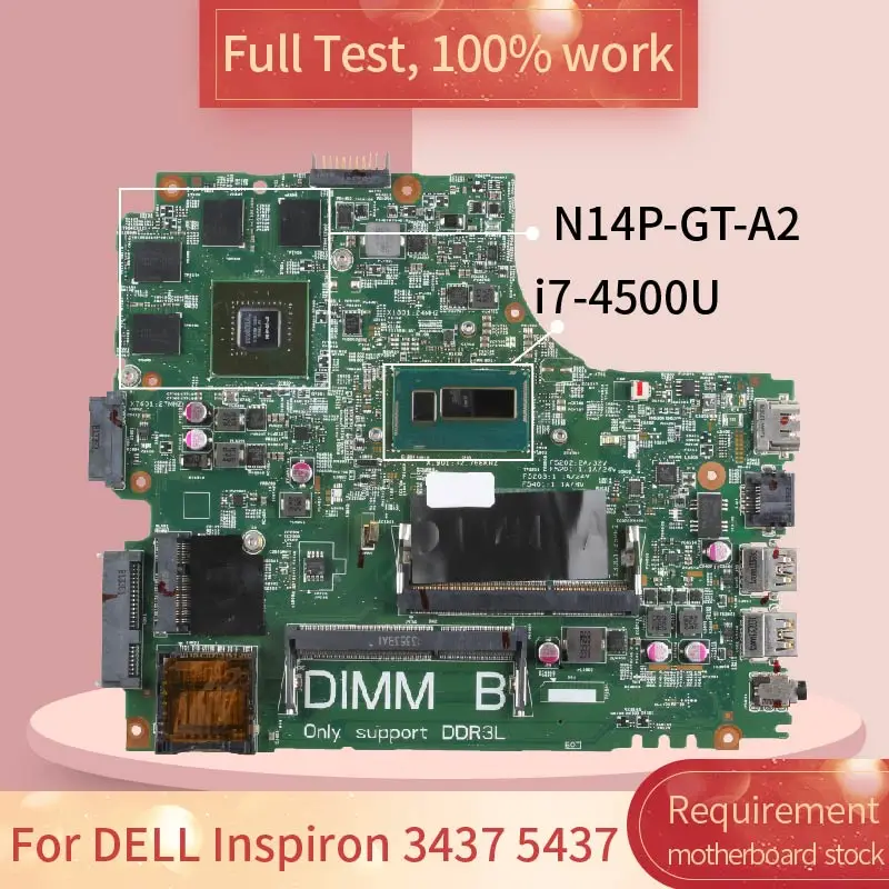 01C6NT для DELL Inspiron 3437 5437 12307-2 SR16Z I7-4500U материнская плата ноутбука Полная проверка 100%