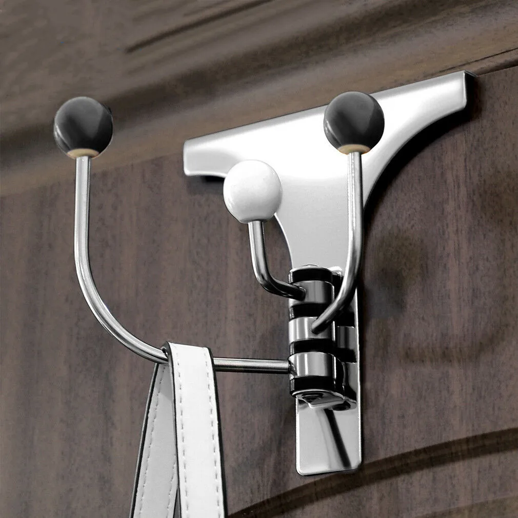 

Hooks Over the Door Hanger Coat Hat Clothes Bag Rack Wardrobe Wall Organizer