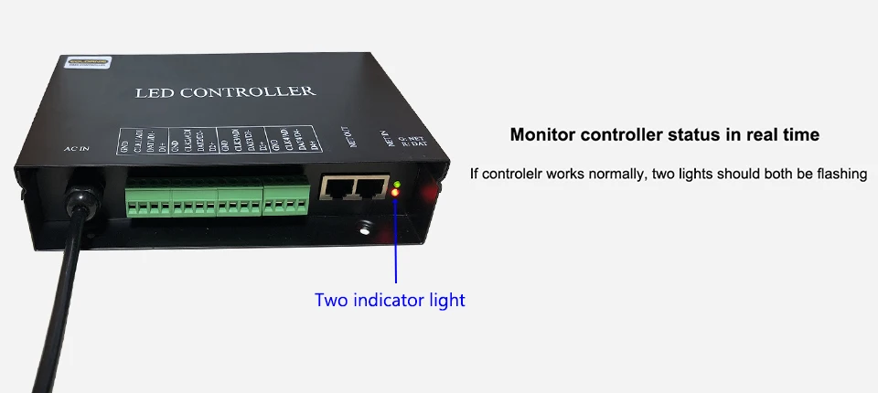 Artnet eternet para spi pixel controlador 4