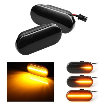 

2x Car Led Dynamic Side Marker Turn Signal Light Sequential Blinker Light For VW Bora Golf 3 4 Passat 3BG Polo SB6 SEAT Ibiza