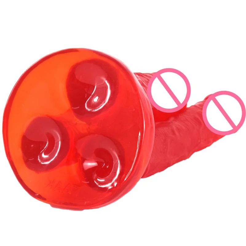 Three Heads Realistic Dildo for Anal Adult Toys with Suction Cup Artificial Big Penis Sex Toy for Women Gay Lesbian Products