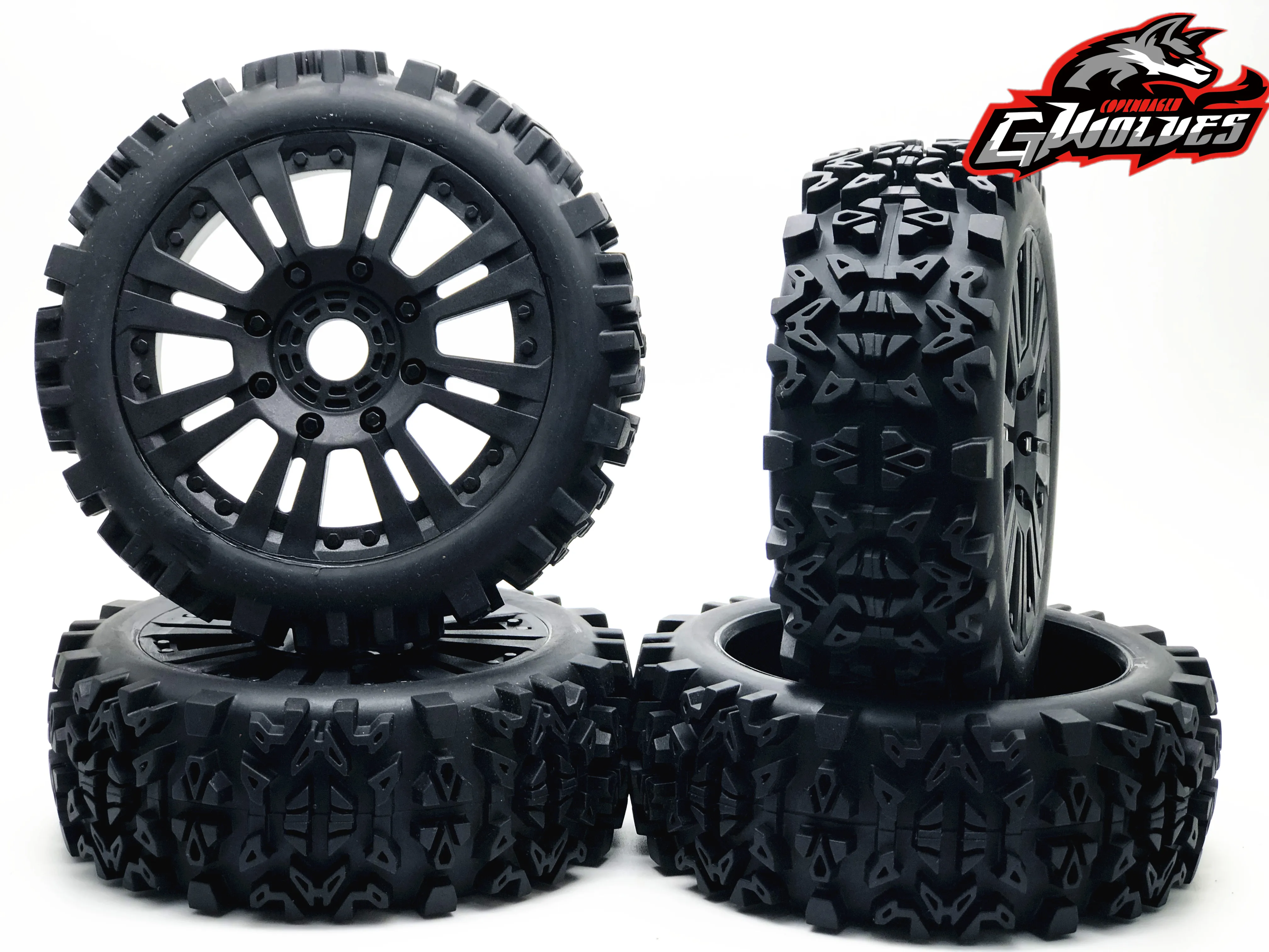 4 шт. GWOLVES 1/8 RC багги весы грузовик внедорожные шины баннер пустыня шины клей колеса конкурс практика для 1/8 RC автозапчасти