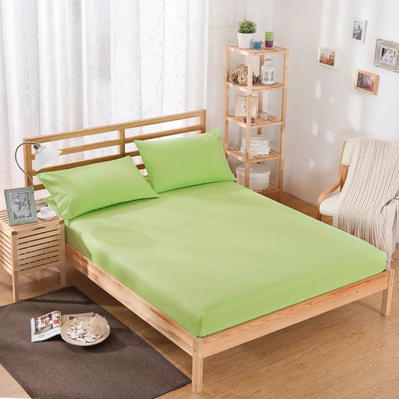 

15 Color New 2019 Smooth Mattress Cover Anti Mites Mattress Pad Bed Cover Waterproof Bed Sheet Bed Bug Proof Mattress Topper