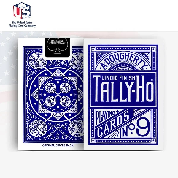 Tally Ho Fan Blue Велосипедный всадник задний стандартный индекс игральные карты красный/синий колода секунды покер Запечатанный USPCC США волшебные карты фокусы реквизит - Цвет: Tally Ho Fan Blue