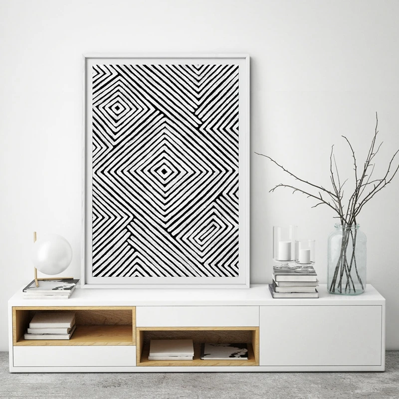 Abstract Art Print Geometric Wall Art Decor