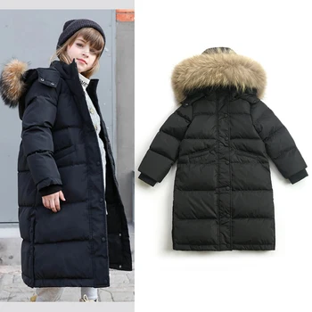 

Baby Girls Coat Winter meisjes winterjas Children Outerwear Thick Warm Down Long Jackets for Boys Down Parkas Kids Clothes