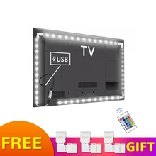 RGB светильник для декора стола гибкая лента 1 м 2 м 3 м светодиодный светильник s для настольного ТВ фоновый светильник ing полоса лента с дистанционным смещением светильник ing