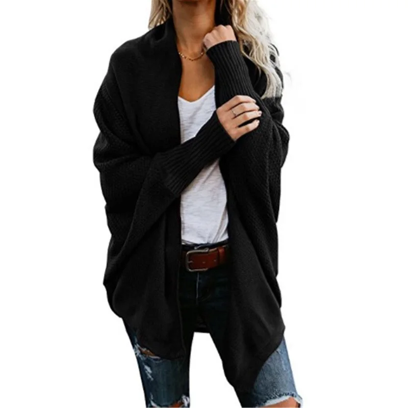 2019 Autumn Winter Batwing Sleeve Knitwear Cardigan Women Large Size Knitted Sweater Female Elegant Jumper Coat Dropshipping 2019 Autumn Winter Batwing Sleeve Knitwear Cardigan Women Large Size Knitted Sweater Female Elegant Jumper Coat Dropshipping