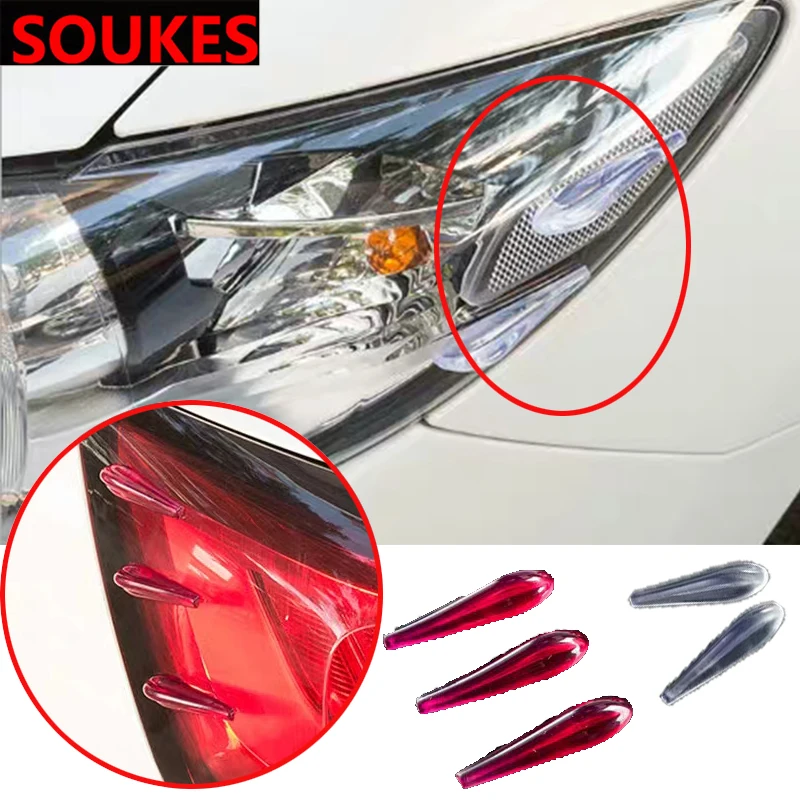 6Pcs Car Bumper DIY Refit Spoiler Sticker For Peugeot 206 307 407 308 208 3008 Toyota Corolla Yaris Rav4 Avensis Mini Cooper | Автомобили