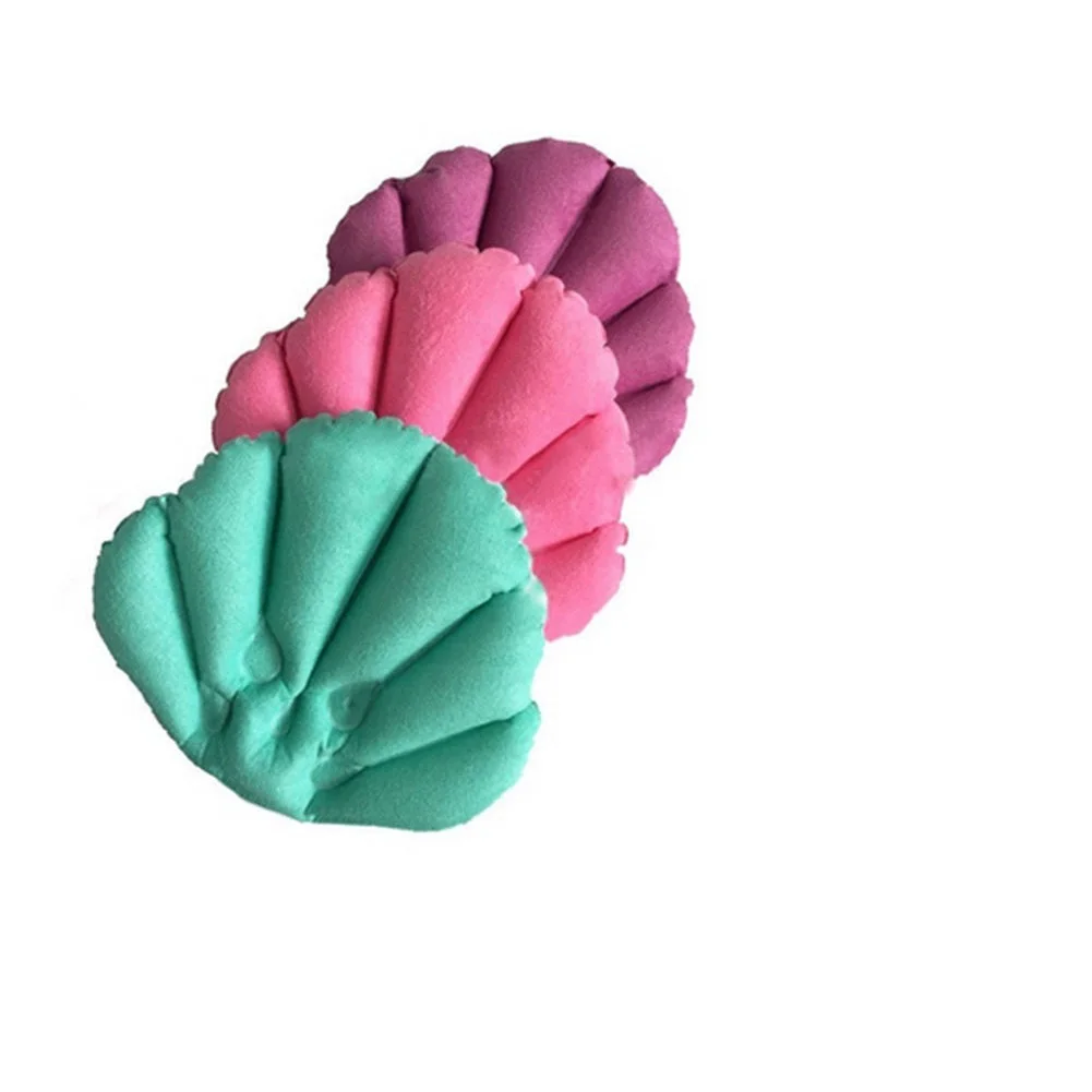 Random Color FAROOT мягкая домашняя Спа Надувная подушка для ванны чашки в форме раковины Шея подушка для ванны надувная подушка для ванны - Цвет: Random Color
