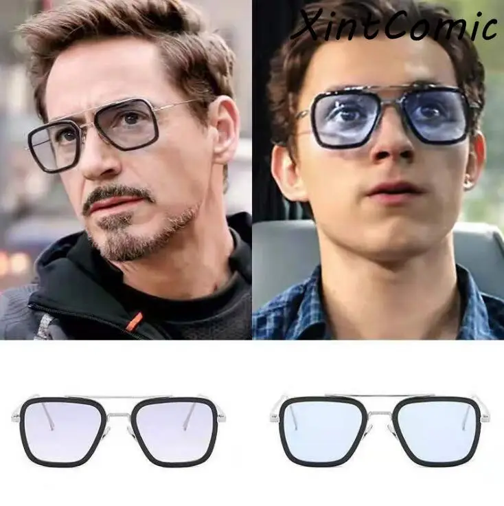2019 Movie Spiderman Far From Home Iron-Man Glasses Spider Man Peter Parker Cosplay Edith Sunglasses