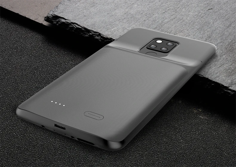 Черный Для huawei mate 20X чехол для аккумулятора подставка для смартфона крышка батареи внешний Смарт-аккумулятор для huawei mate 20X зарядное устройство чехол - Цвет: Черный