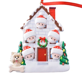 

Xmas Merry Christmas Decorations For Home Tree Personalized Hanging Santa Claus 2020 Quarantine Ornament 2021 Pendants