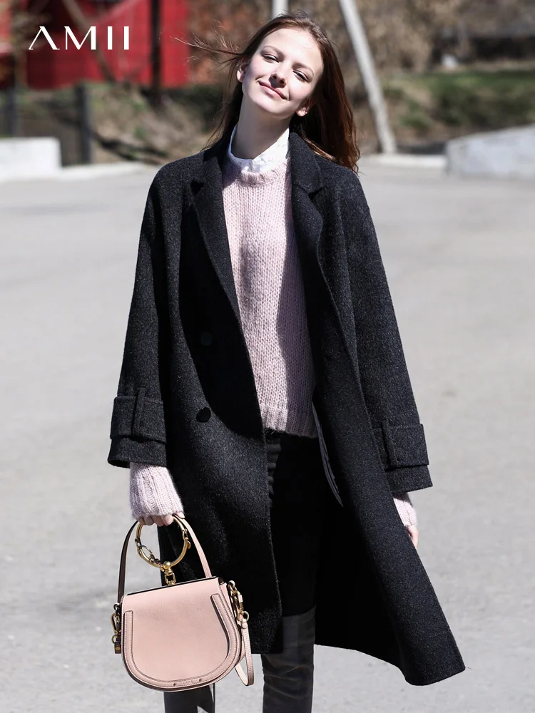 

Amii Minimal chic Hepburn Alpaca Coat