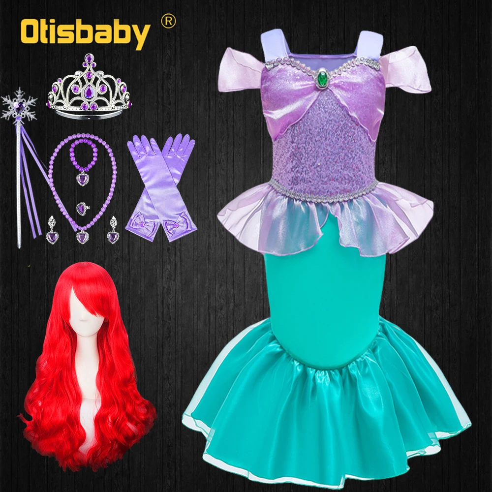 Нарядное платье принцессы Ариэль для девочек Новогодние вечерние платья