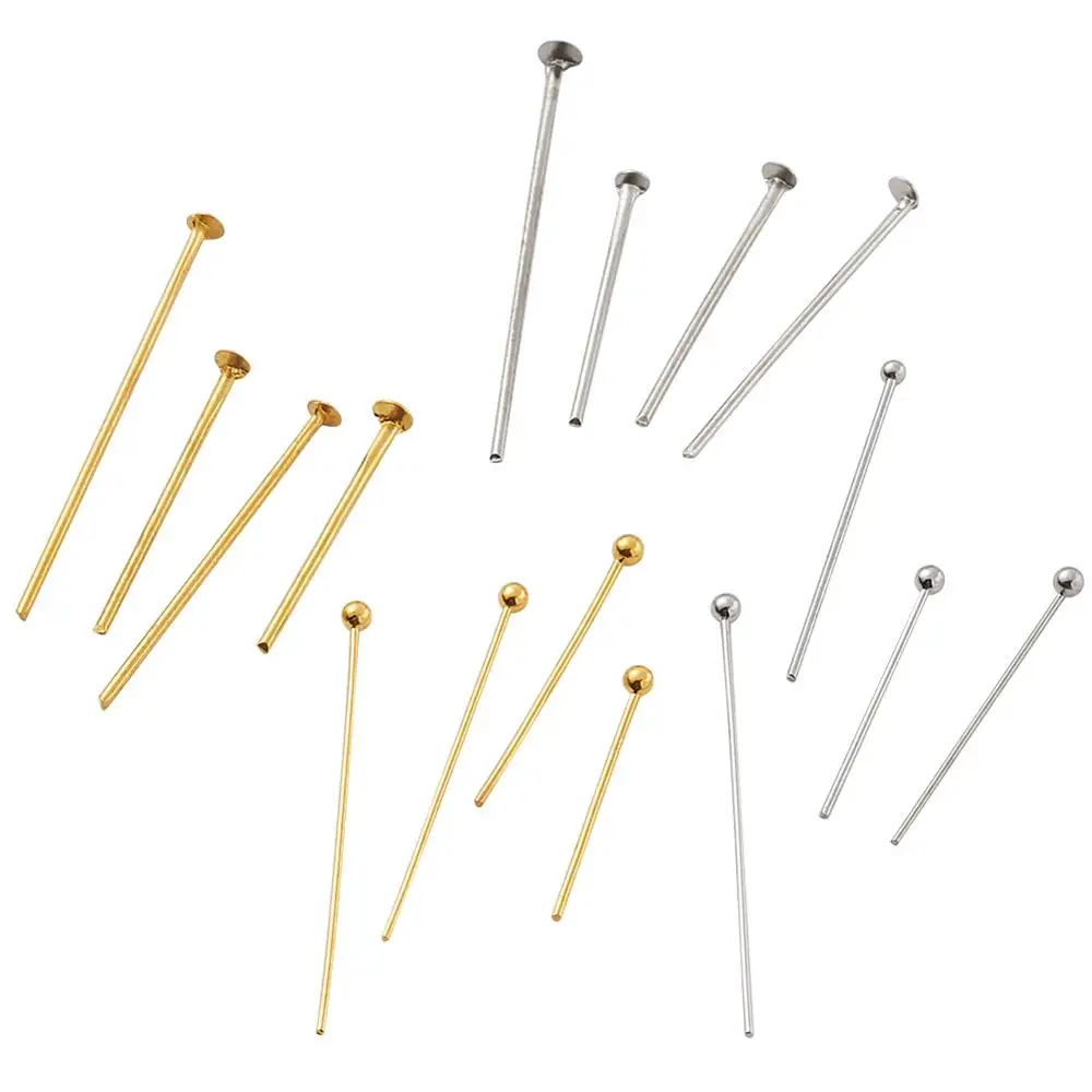 Mixed Color 18mm Brass Iron Head Pins For Jewelry Making Findings Accessories Wholesale Supplies Pin: 0.6mm about 1600pcs/box | Украшения и