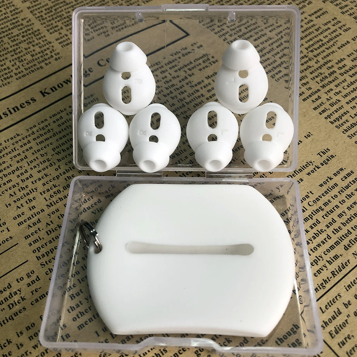 Сменный Чехол для наушников AirPods pro 3 2 1 противоскользящие наконечники для ушей, силиконовый Заушник, включая чехол, 3 пары наушников+ 1 чехол