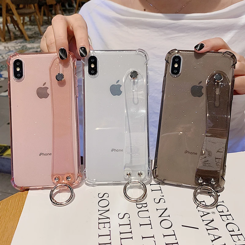 SoCouple мягкий чехол-держатель для телефона из ТПУ для iphone 7, 8, 6, 6s plus, X, XS, max, XR, 11 Pro, Max, противоударный ремешок на запястье, чехол-накладка на руку