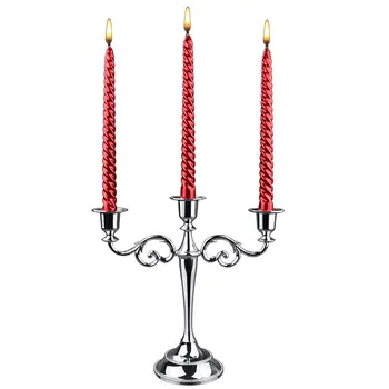 

European Style Retro Bar Party Table Candle Holder Metal Holiday Wedding Home Decoration Ornaments Golden Candlestick