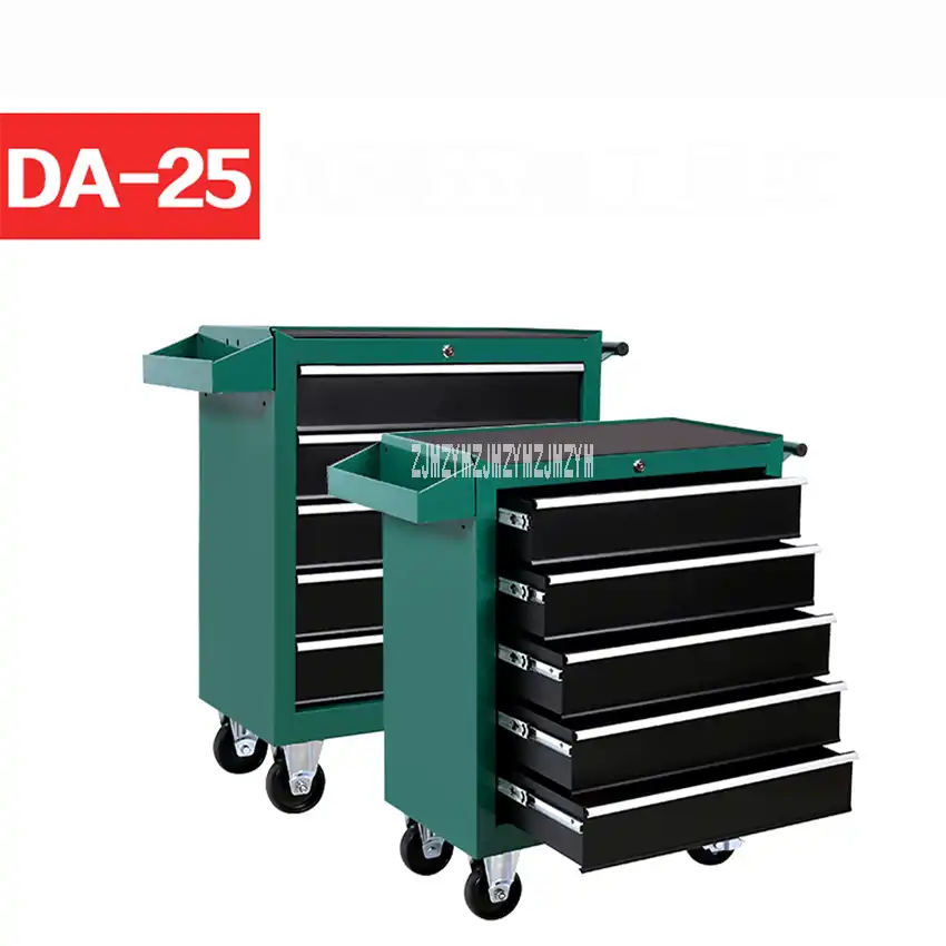 Da 25 5 Drawer Storage Tool Box Trolley Workshop Hardware Mobile