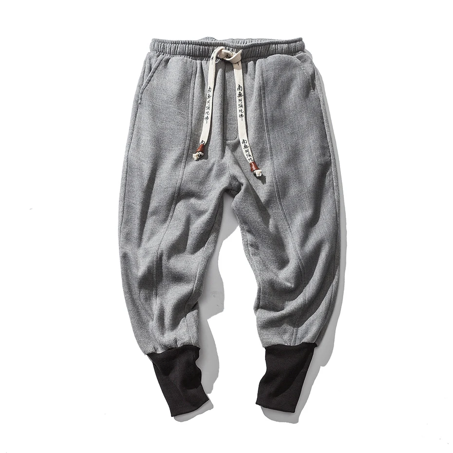 Harem Pants Joggers Hip Hop Sweatpants Streetwear Fashion Pencil Pants Fleece Thick Warm Autumn Winter Casual Cotton Trousers 4