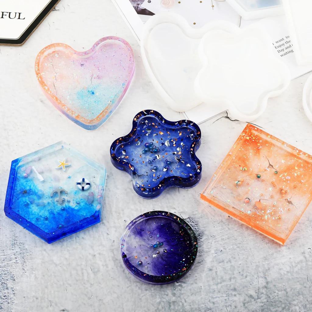 3 Pieces Resin  Square Round Mould For Resin Jewelry Cake Baking Candle Holder Soap Chocolate Sugarpaste Making Tools Art Craft