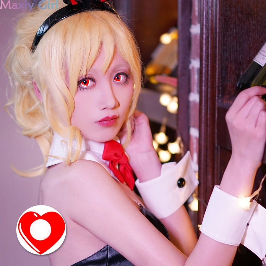Красного цвета в форме сердца мягкие контактные линзы для глаз Cosplay красоты глаза