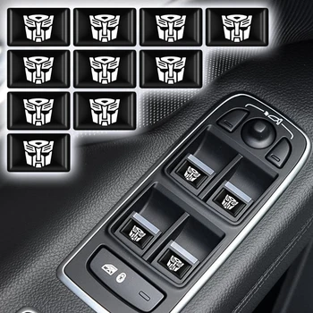 

10PCS Car Sticker small Decorative Transformers Autobot Badge Hub caps Steering wheel for BMW Audi Ford Nissan Toyota Honda KIA