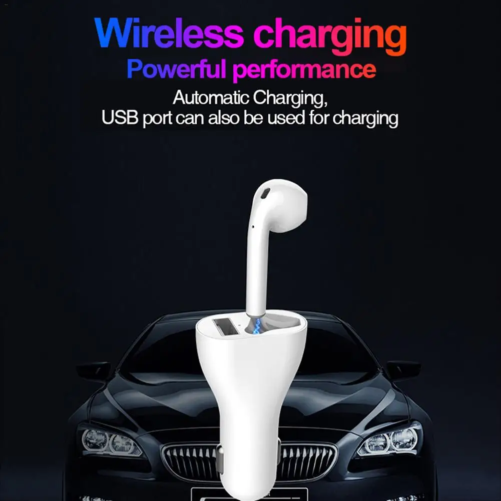 DC12V/24 В 2 в 1 USB быстрая зарядка автомобиля Bluetooth 5,0 зарядное устройство смартфон правая гарнитура беспроводные наушники подходят для IPhone samsung