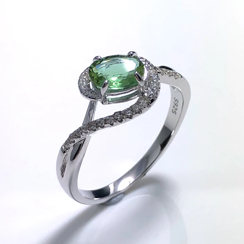 Bolaijewelry, Zultanite кольцо созданное изменение цвета драгоценный камень 925 Серебряное кольцо пасьянс простой стиль ювелирные украшения для девочек