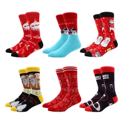 Long Tube Combed Cotton Fashion Hip Hop Men Socks Trend Harajuku Pattern Happy Socks Novelty Skateboard Crew Casual Crazy Socks