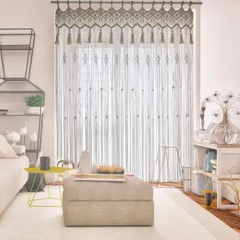 

New Modern Curtain Handwoven Curtain Blinds Divider Perfect Wedding Backdrop Window Curtain For Bedroom Living Room Decorations