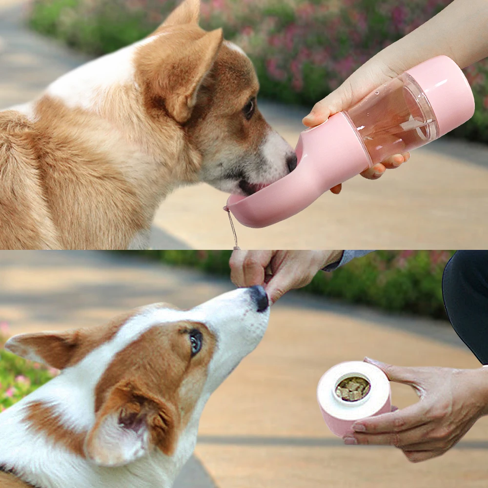 Portable Pets Water Bottle for Dogs Cats Multifunction Dog Food Water Feeder Drinking Bowl Puppy Cat Water Dispenser Pet Product