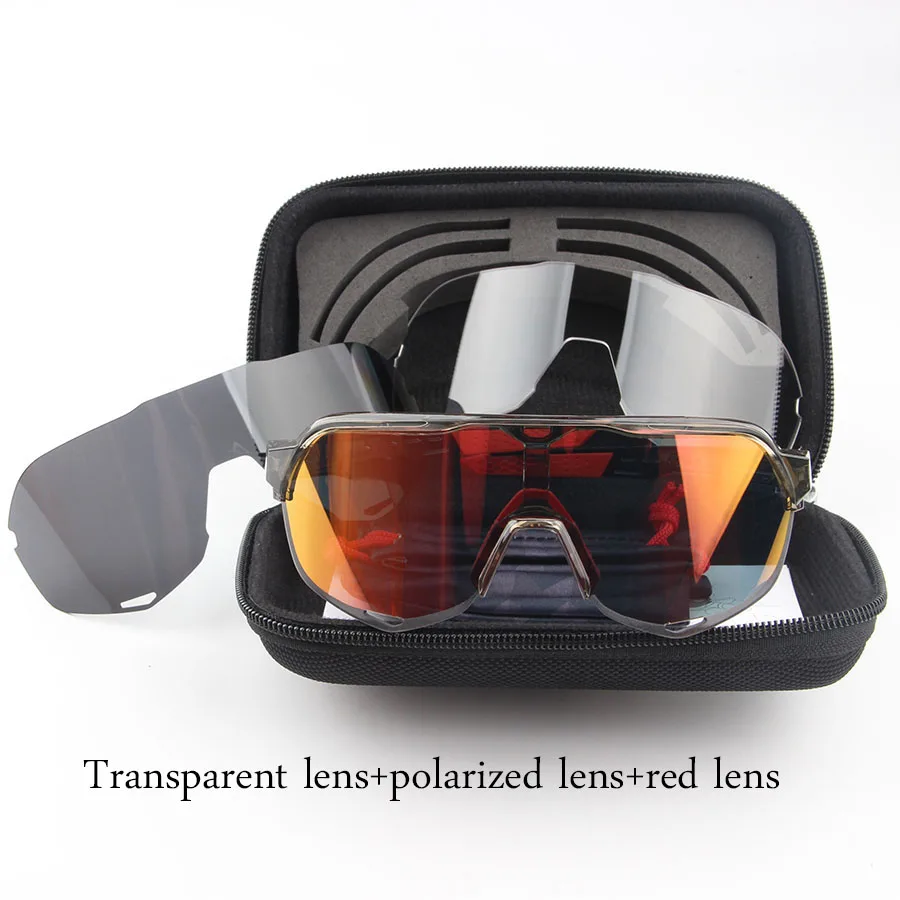 S2 clear red Peter Limited S2 поляризационные спортивные велосипедные солнцезащитные очки Gafas Ciclismo MTB велосипедные очки солнцезащитные очки speed daler - Цвет: S2 clear red