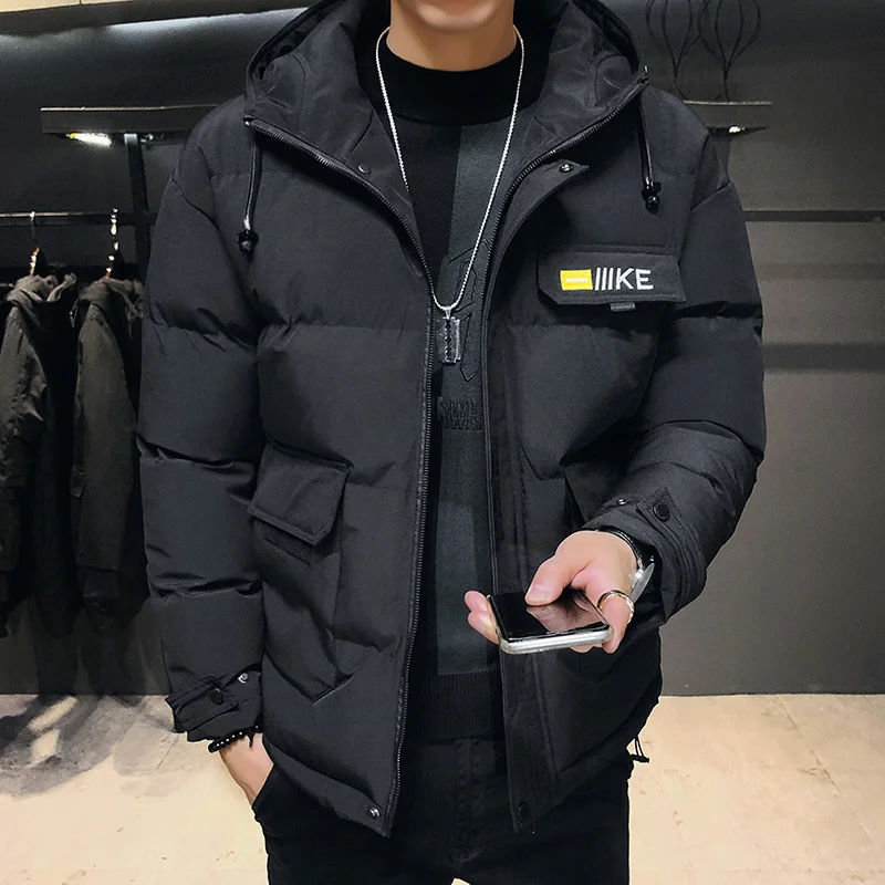 Liketkit Men's Winter Parkas Male Pockets Solid Thick Safari Hooded Jackets Coats Men Oversize Windbreaker Plus Size L-8XL