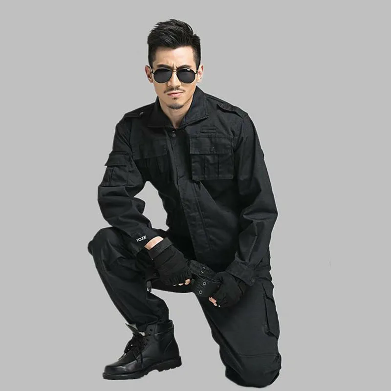 Work Clothing Male Uniform Long Sleeve Coveralls Protective Black Cloth for Worker Repairman Machine Auto Repair Welding DYF057