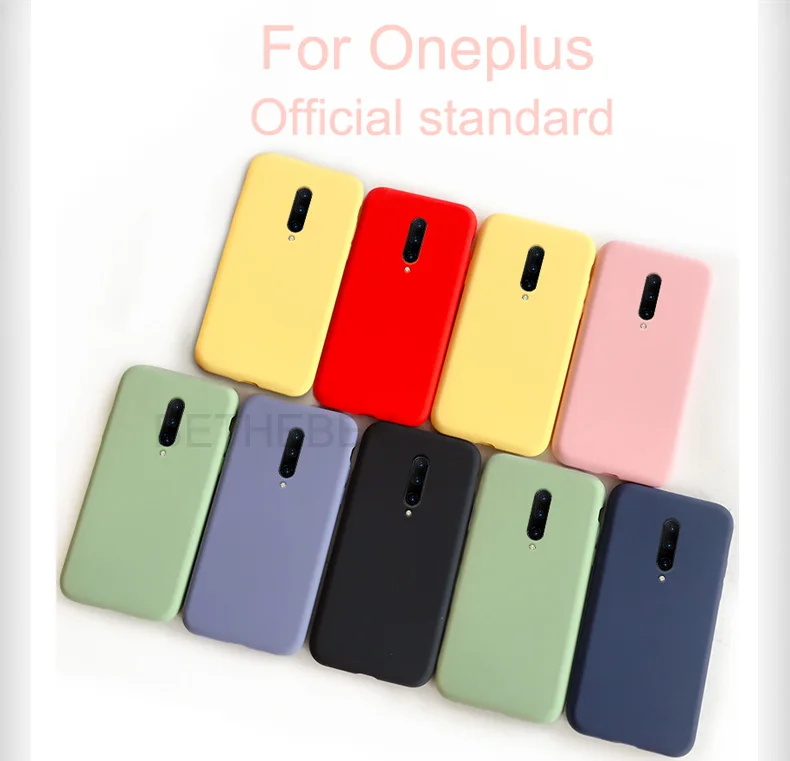 Оригинальный силиконовый чехол ярких цветов для Oneplus 7 Pro роскошный ударопрочный