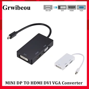 

Grwibeou 3 in 1 Mini DP DisplayPort to HDMI/DVI/VGA Display Port Cable Adapter for Converter Cable For Apple MacBook Air Pro MDP