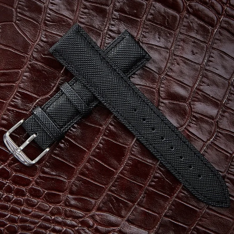 Новая мода Крест шаблон кожаный ремешок для часов Универсальный кожаный ремешок широкий ремень с пряжкой 14-24 мм для мужчин и женщин часы