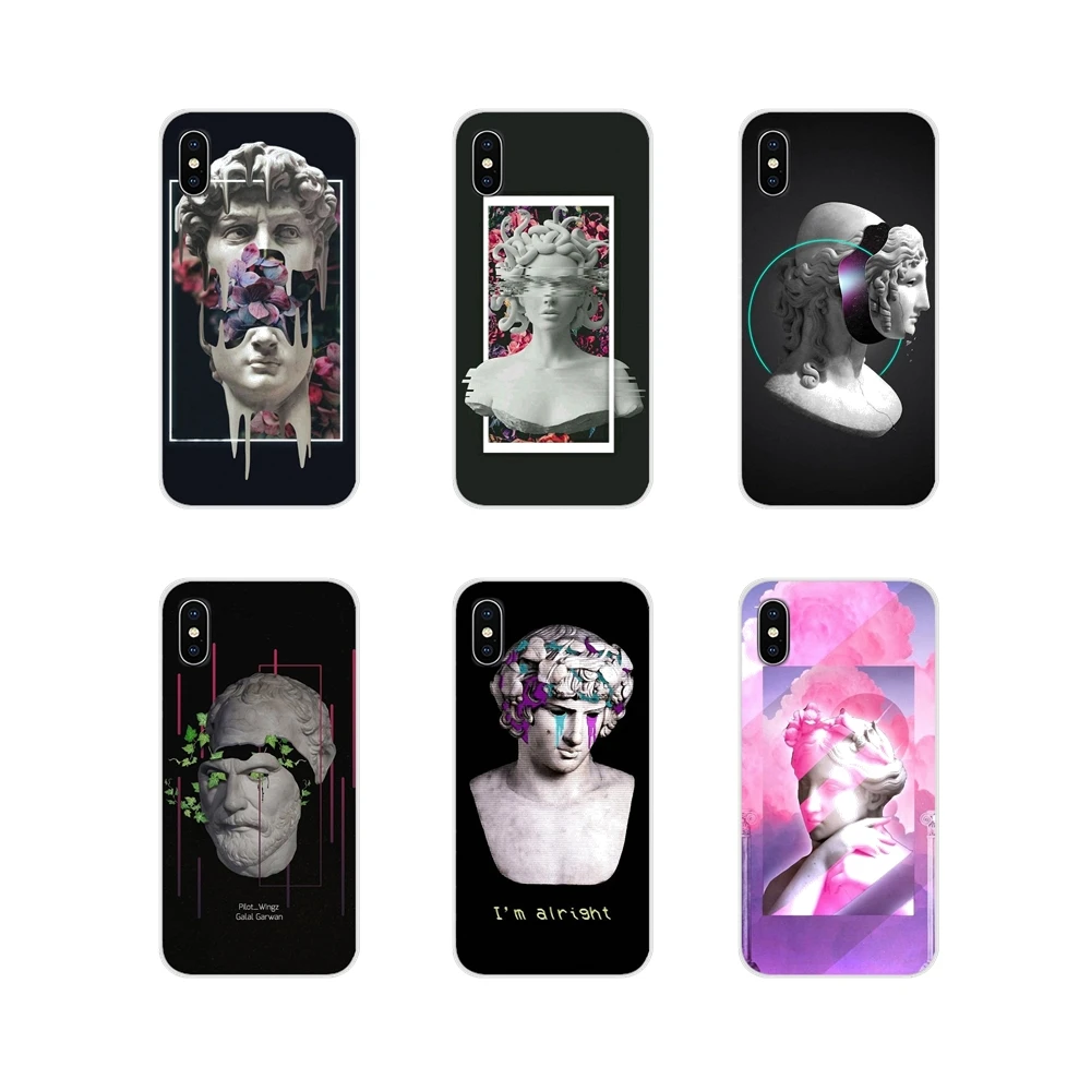 Vintage Plaster Statue David Art Soft Transparent Cases Cover For Samsung Galaxy A3 A5 A7 A9 A8 Star A6 Plus 2018 2015 2016 2017 | Мобильные