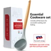 Silicone Cooking Utensils 11/12/13Pcs Kitchen Utensil Set Non-stick Spatula Wooden Handle with Storage Box Kitchen Tools Gray ► Photo 2/6