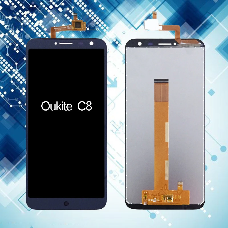 5,5 дюймовый C8 дисплей для Oukitel C8 ЖК-дисплей с сенсорным экраном Панель дигитайзер сборка запасные части