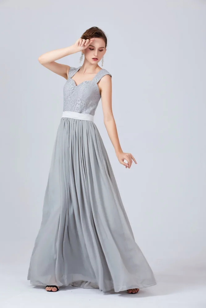 Lace Up Women Evening Dress Vestido de Fiesta Grey Color Celebrate Party Dress Elegant A-Line Long Dress Embroidery Dres WS-3773 Evening Dresses