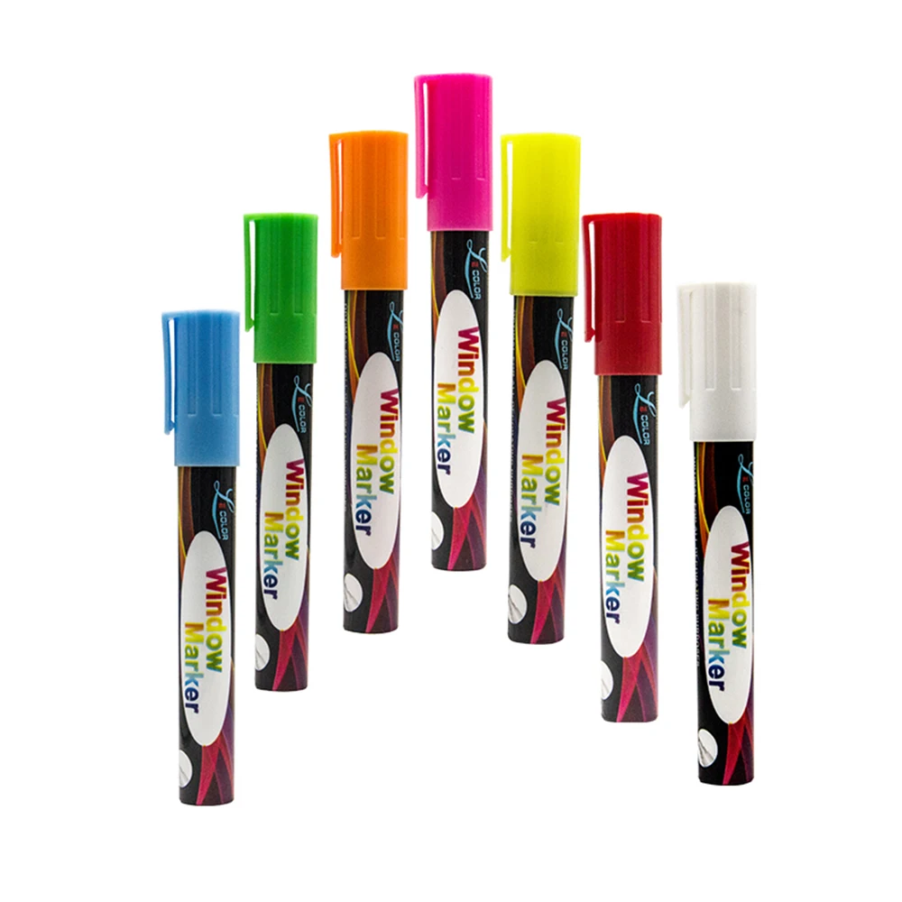 Flashcolor 1 шт. жидкий хайлайтер маркер 8 цветов 6 мм косой наконечник для меловой доски наклейки, живопись