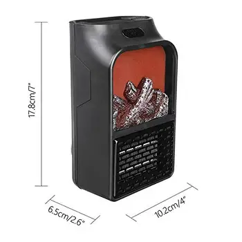 

Small Warm Air Blower Space Heater with Thermostat Timer Remote , Portable Fireplace Flame Heater for Bedroom Office Home Indoor